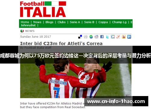 成都蓉城为何以75万欧元签约边锋这一决定背后的深层考量与潜力分析