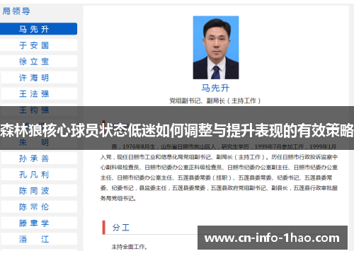 森林狼核心球员状态低迷如何调整与提升表现的有效策略